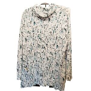 J. Jill Floral Print Tunic - White and Blue
